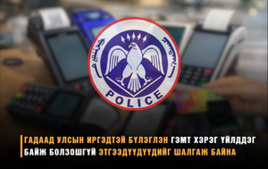 Гадаад улсын иргэдтэй бүлэглэн гэмт хэрэг үйлддэг байж болзошгүй этгээдүүдийг шалгаж байна